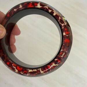 Red and Black Leopard Print Bangle